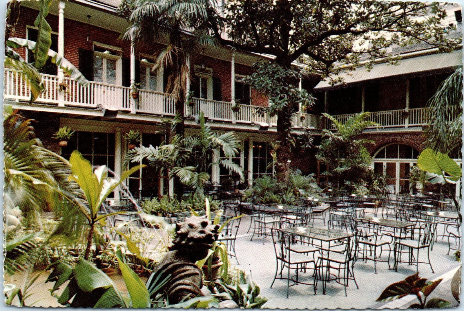 Patio of Brennan\'s French Restaurant, New Orleans, Louisiana Postcard Patio of Brennan\'s French Restaurant, New Orleans, Louisiana Postcard