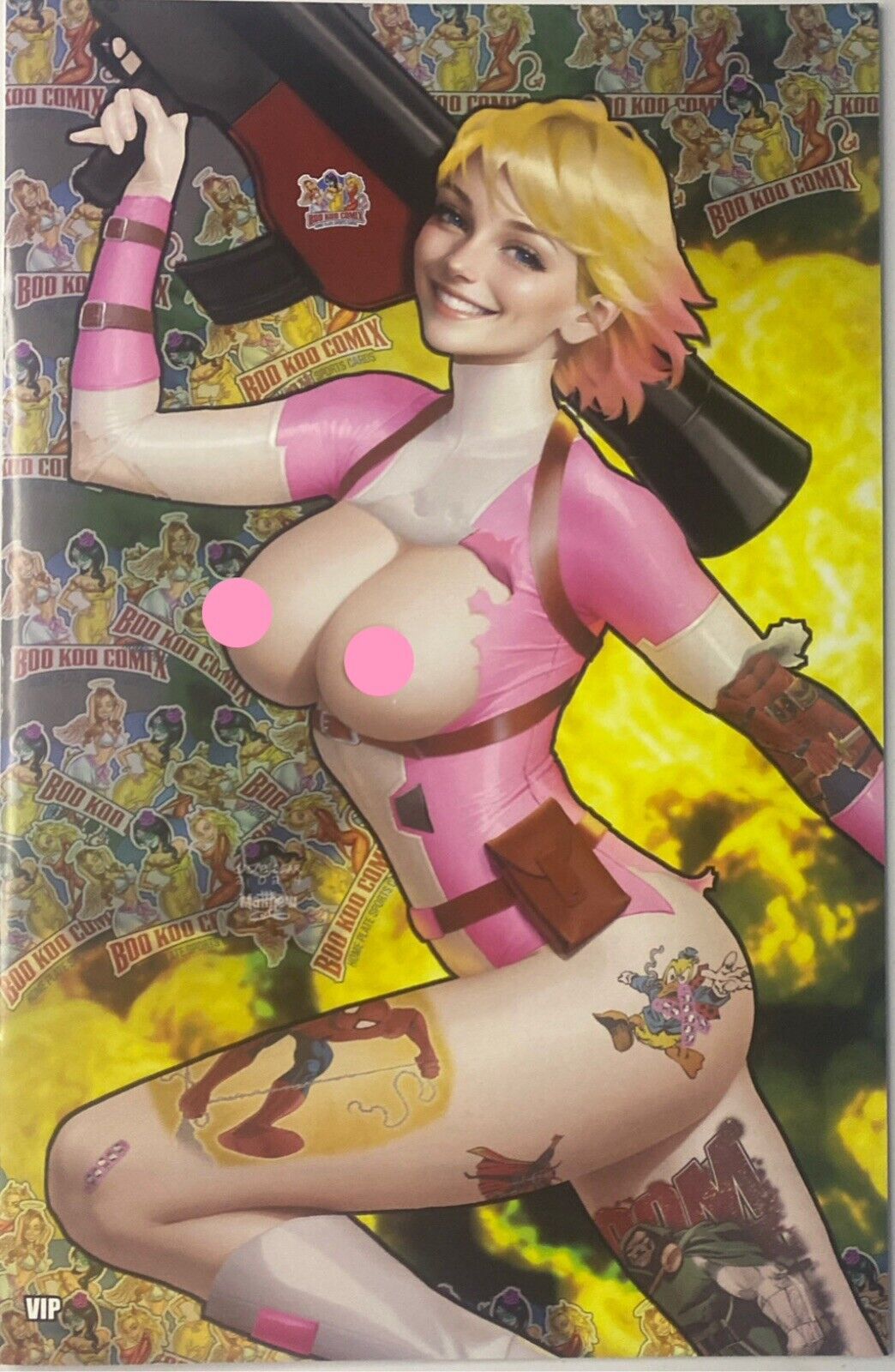 Bear Babes Preview Edition Gwenpool Naughty Topless VIP Variant Cover