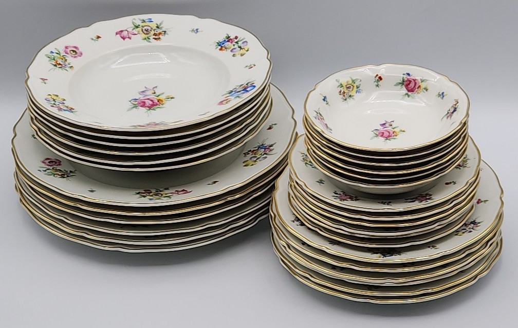 6 Hutschenreuther Bavaria The Bristol 5 Piece Place Setting (30 Pieces) US ZONE