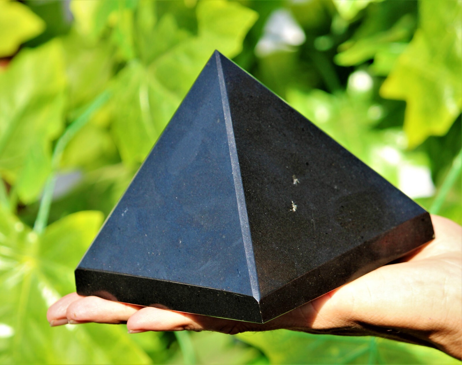 Superb Large 110MM Black Tourmaline Crystal Quartz Healing Energy Stone Pyramid