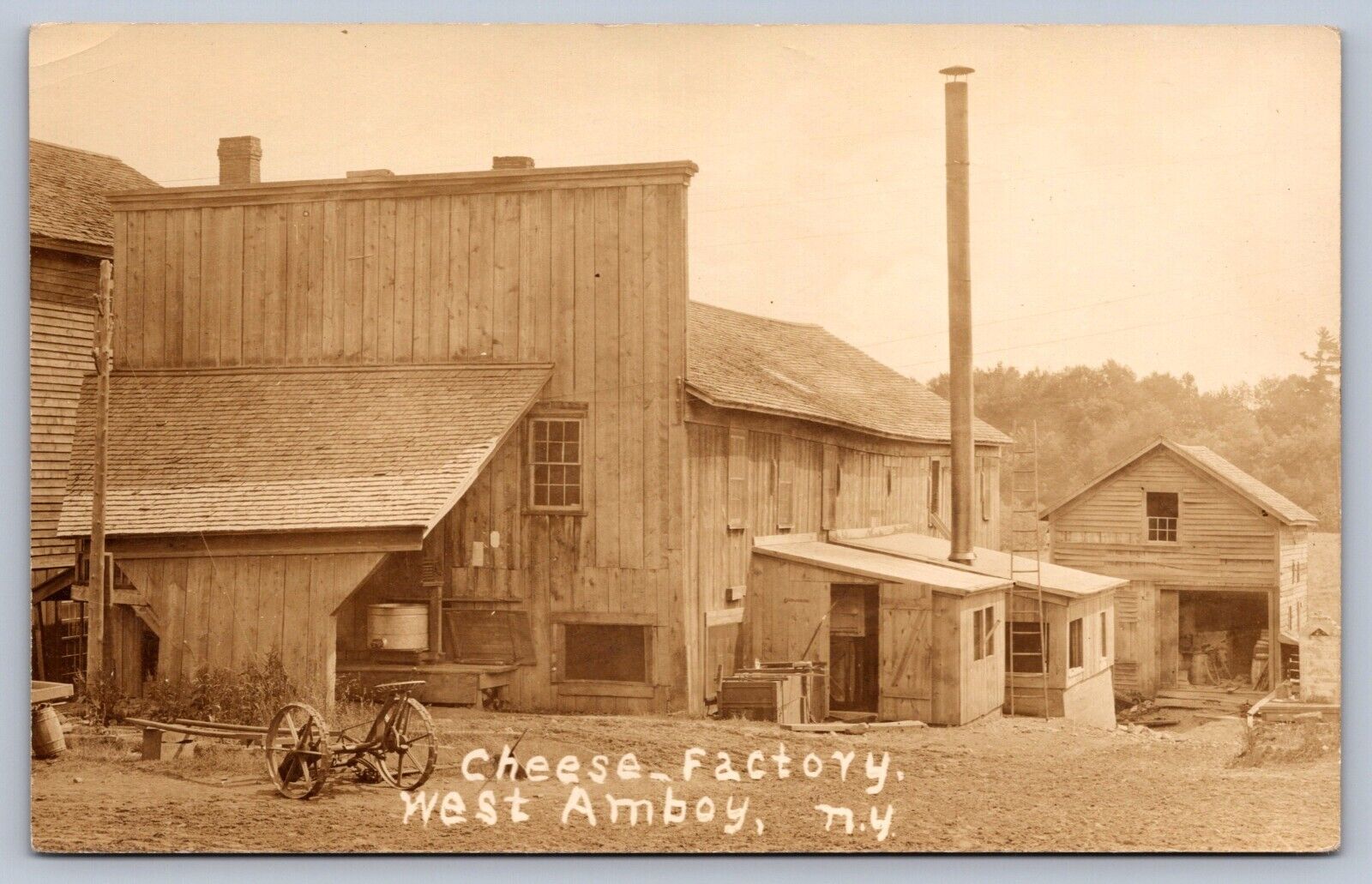 Postcard West Amboy NY Cheese Factory RPPC