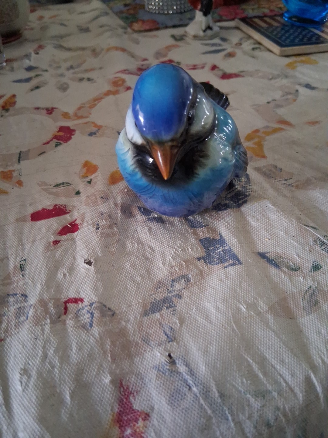 Goebel Sparrow Blue Bird Figurine CV74 Ceramic West Germany Vintage Collectible Goebel Sparrow Blue Bird Figurine CV74 Ceramic West Germany Vintage Collectible