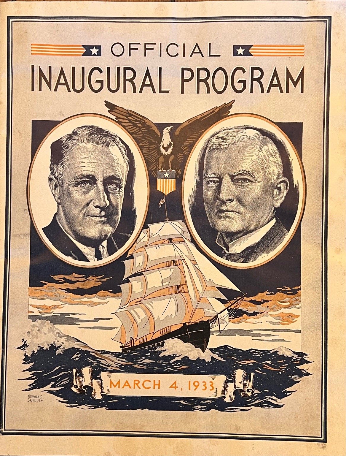 1933 Franklin D. Roosevelt FDR Inaugural Program Roosevelt-Garner Special De