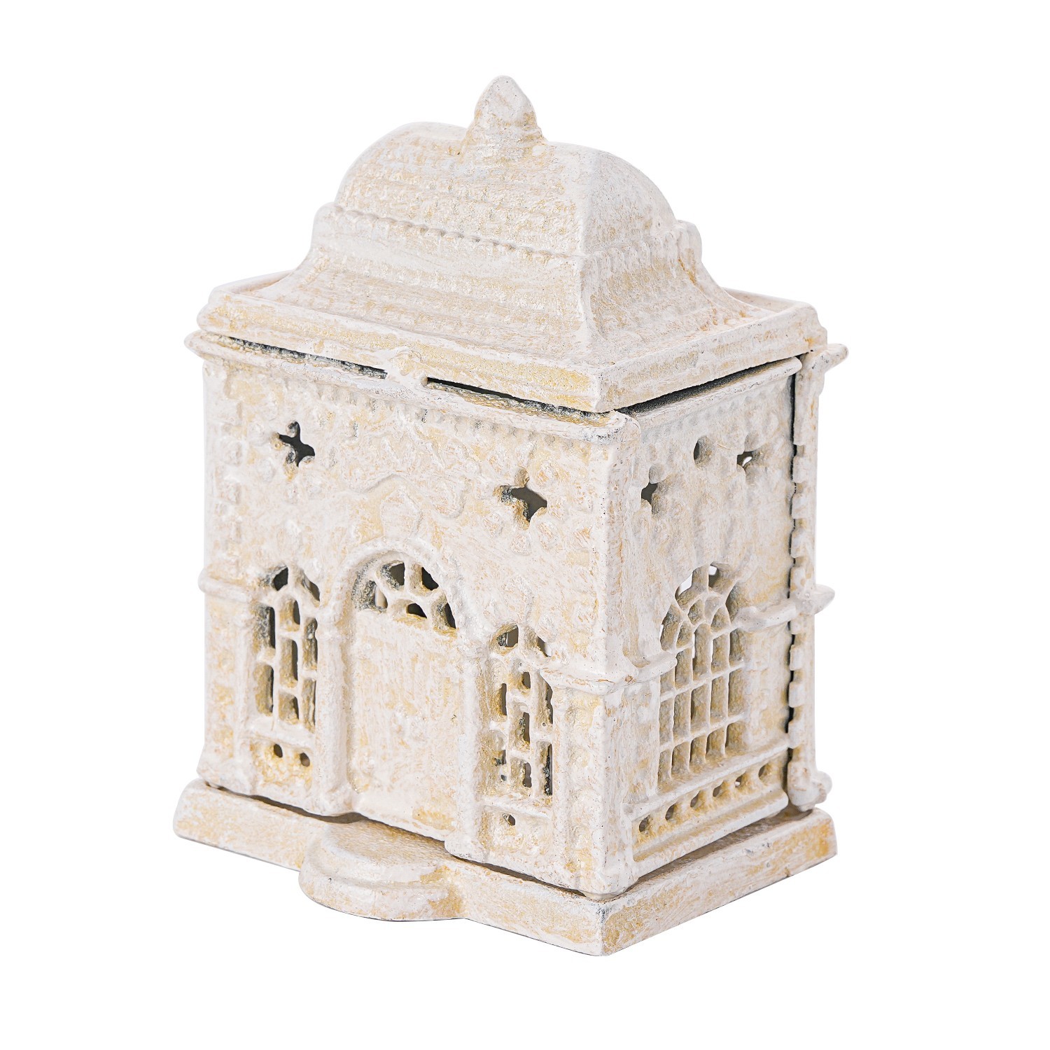 Sungmor Cast Iron Candle Lantern Vintage Rustic Miniature Castle Tealight Holder
