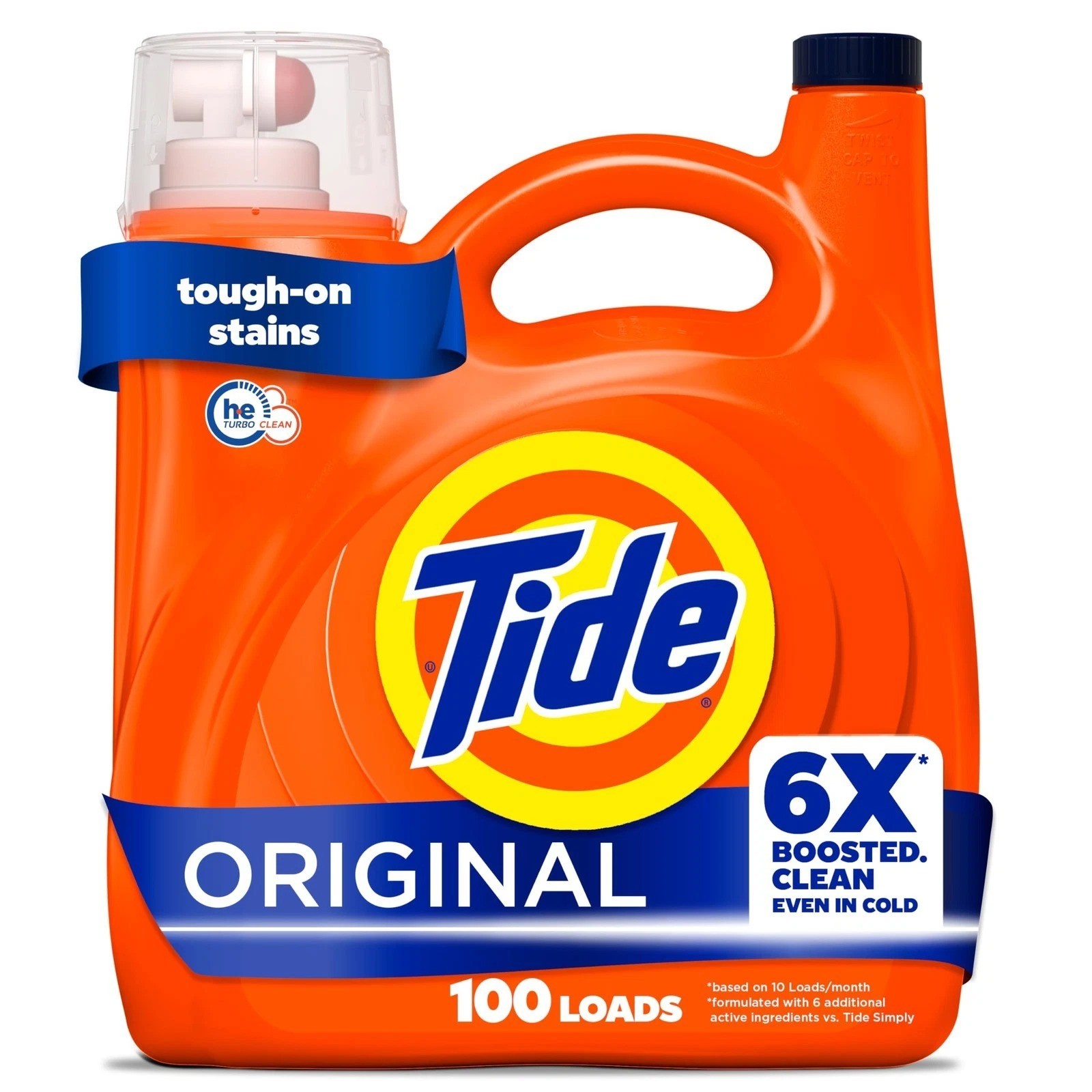 Tide Liquid Laundry Detergent, Original Scent, 1.03 Gallon (Pack of 1), white