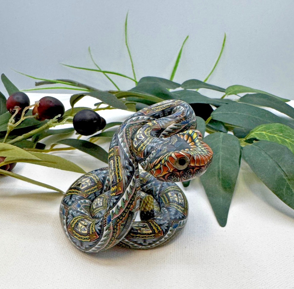 Jon Stuart Anderson FIMO Creations BABY RATTLESNAKE-One of a Kind - COLLECTABLE