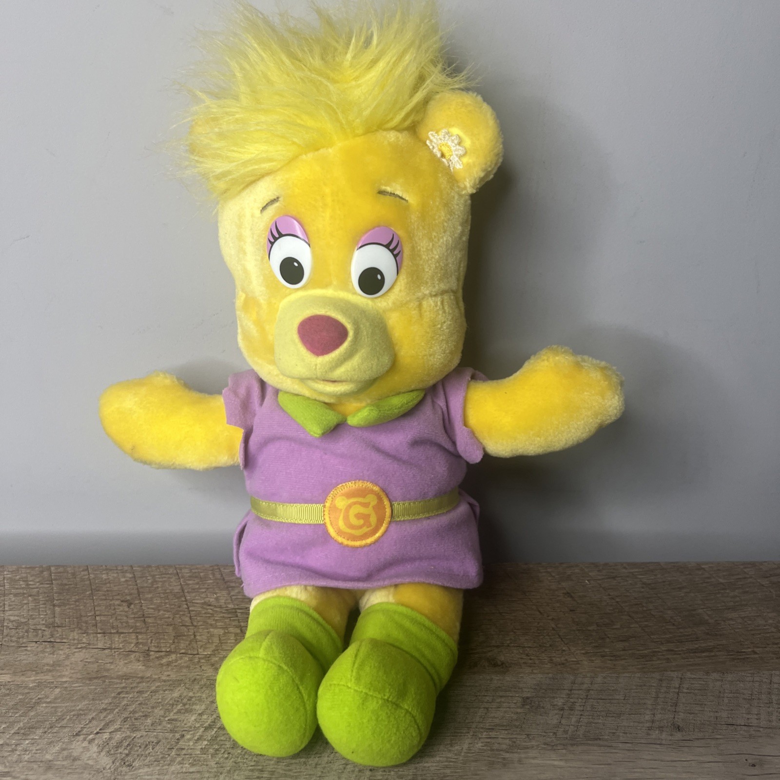 Fisher Price Gummi Bears Sunni Plush Stuffed Animal Doll Toy Girl 80s Vintage