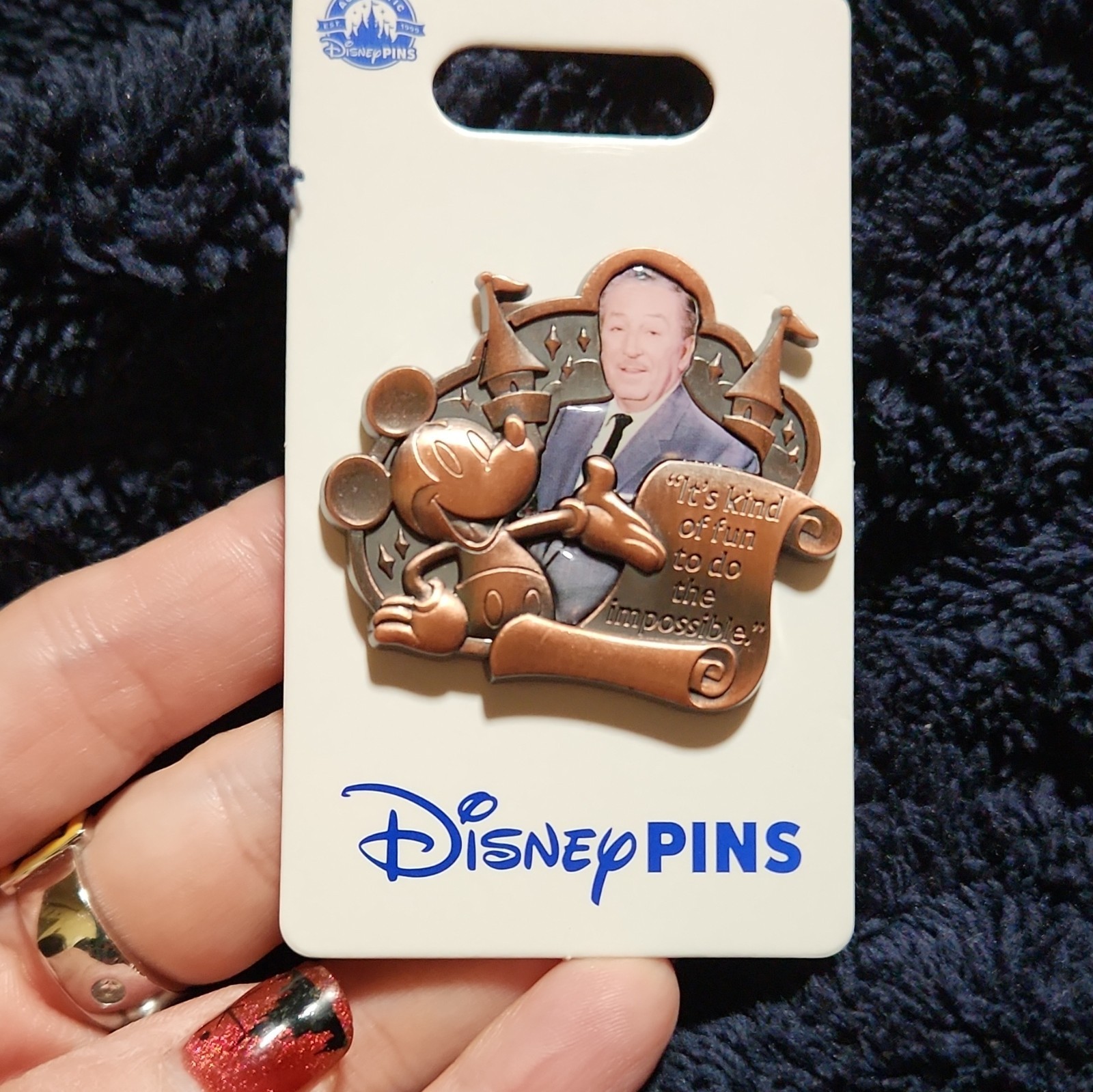 Disney Mickey And Walt Bronze Pin New  2024