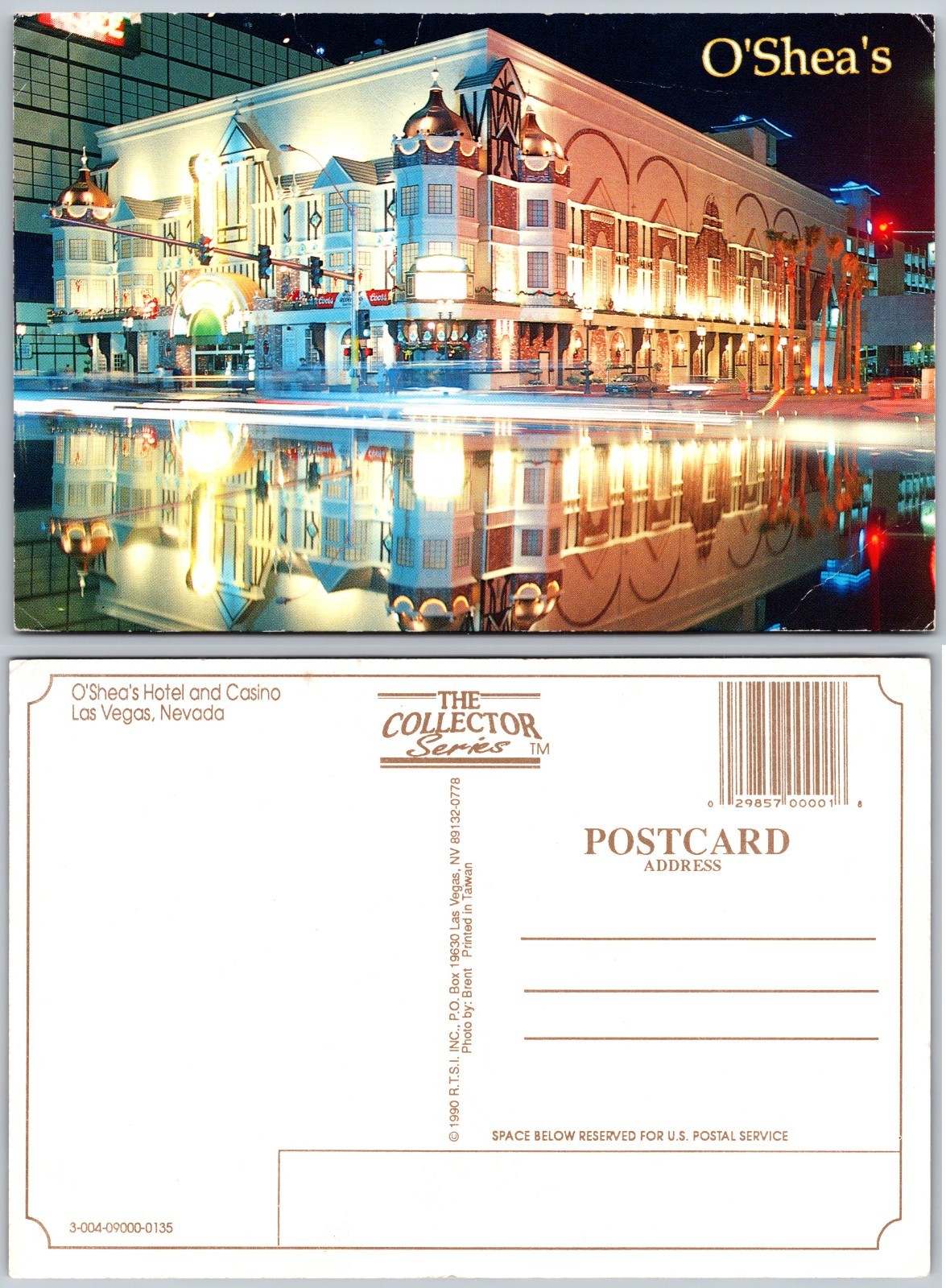 Osheas Hotel Casino Las Vegas NV Postcard