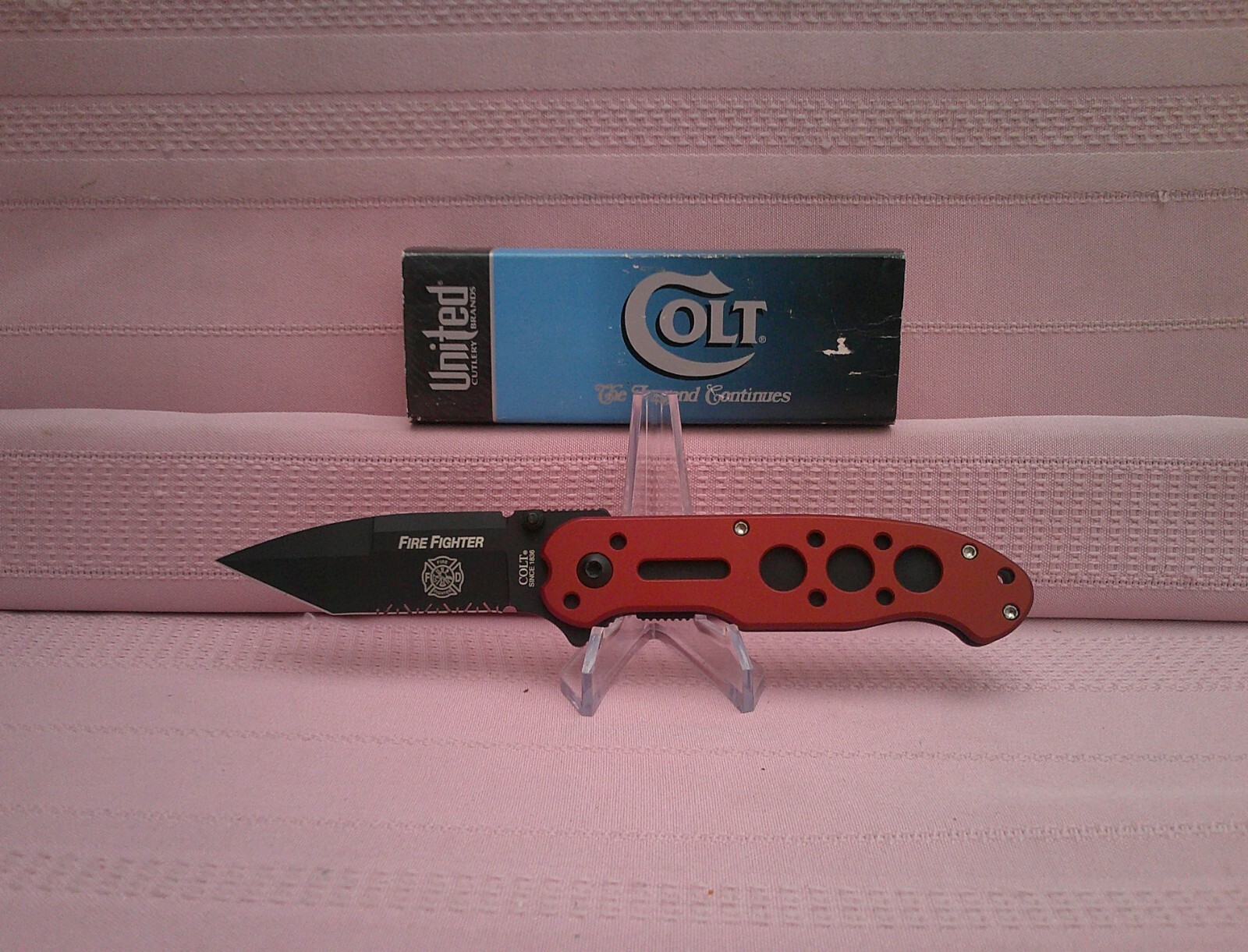 Rare NIB German Made Fire Fighter Colt Folding Knife CT50FFS was $300 look
