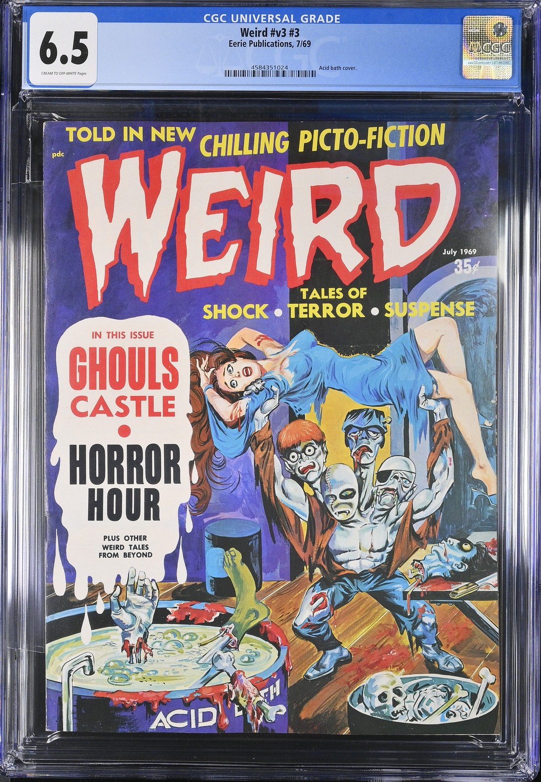 Weird volume 3 #3 CGC 6.5 • Horror Magazine • Eerie Publications • 1969