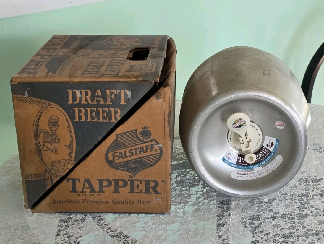 Vintage Fallstaff Brewing Co Beer Pony Keg with Tap in Original Box