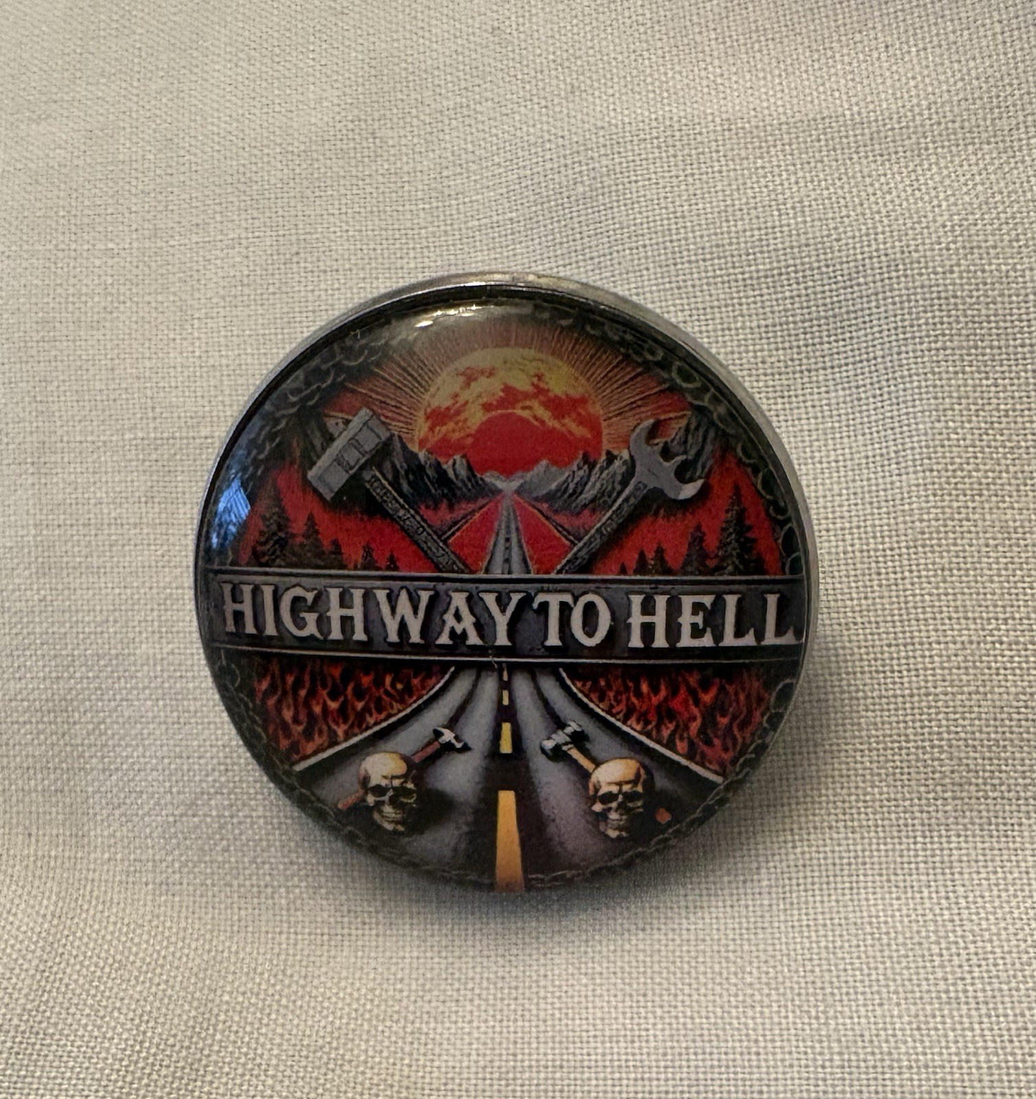 AC/DC Highway to Hell Band Pin Rock Music Enamel Lapel Pin New