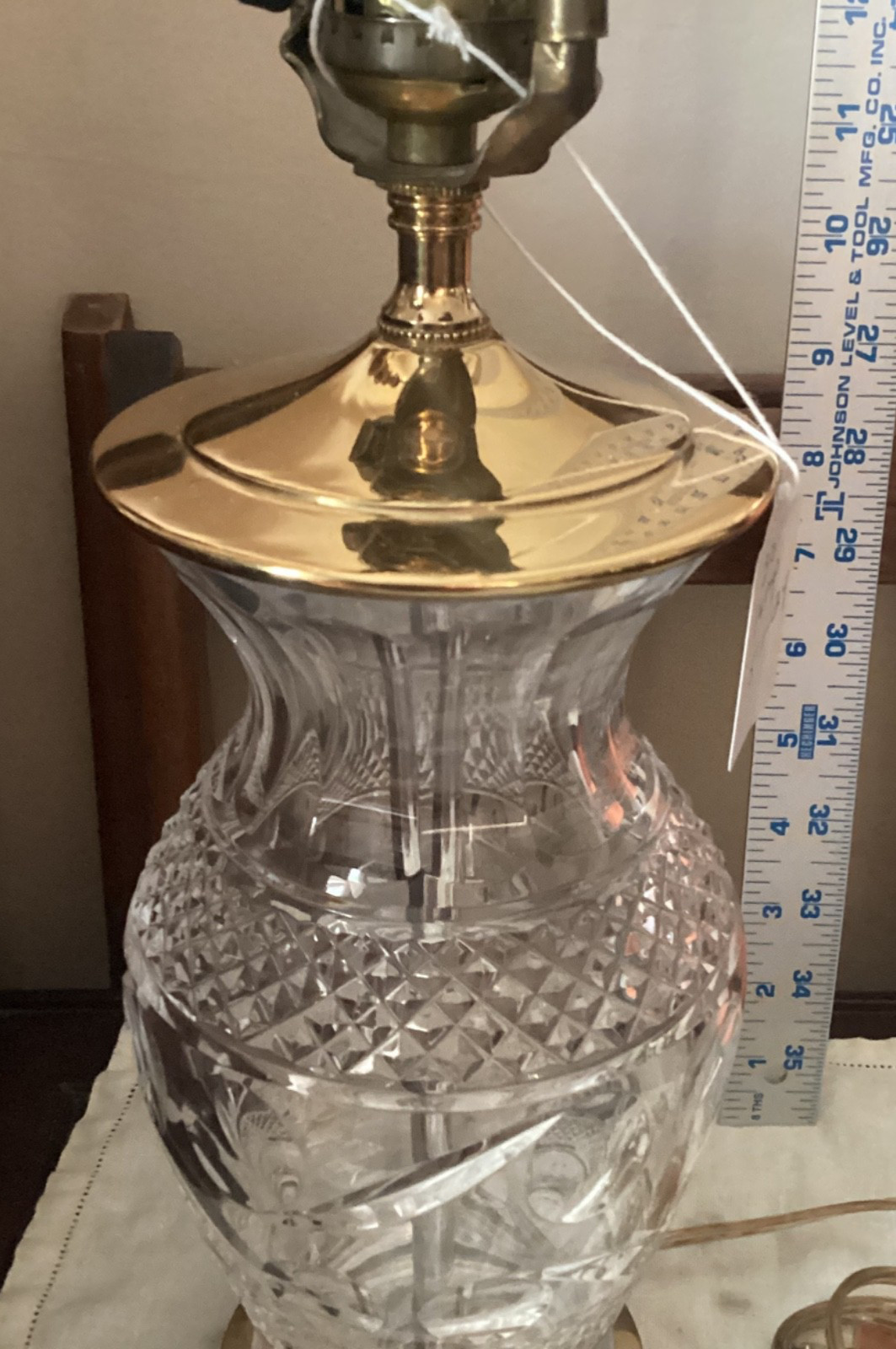 SALE WATERFORD LEAD CRYSTAL LAMP. 14\