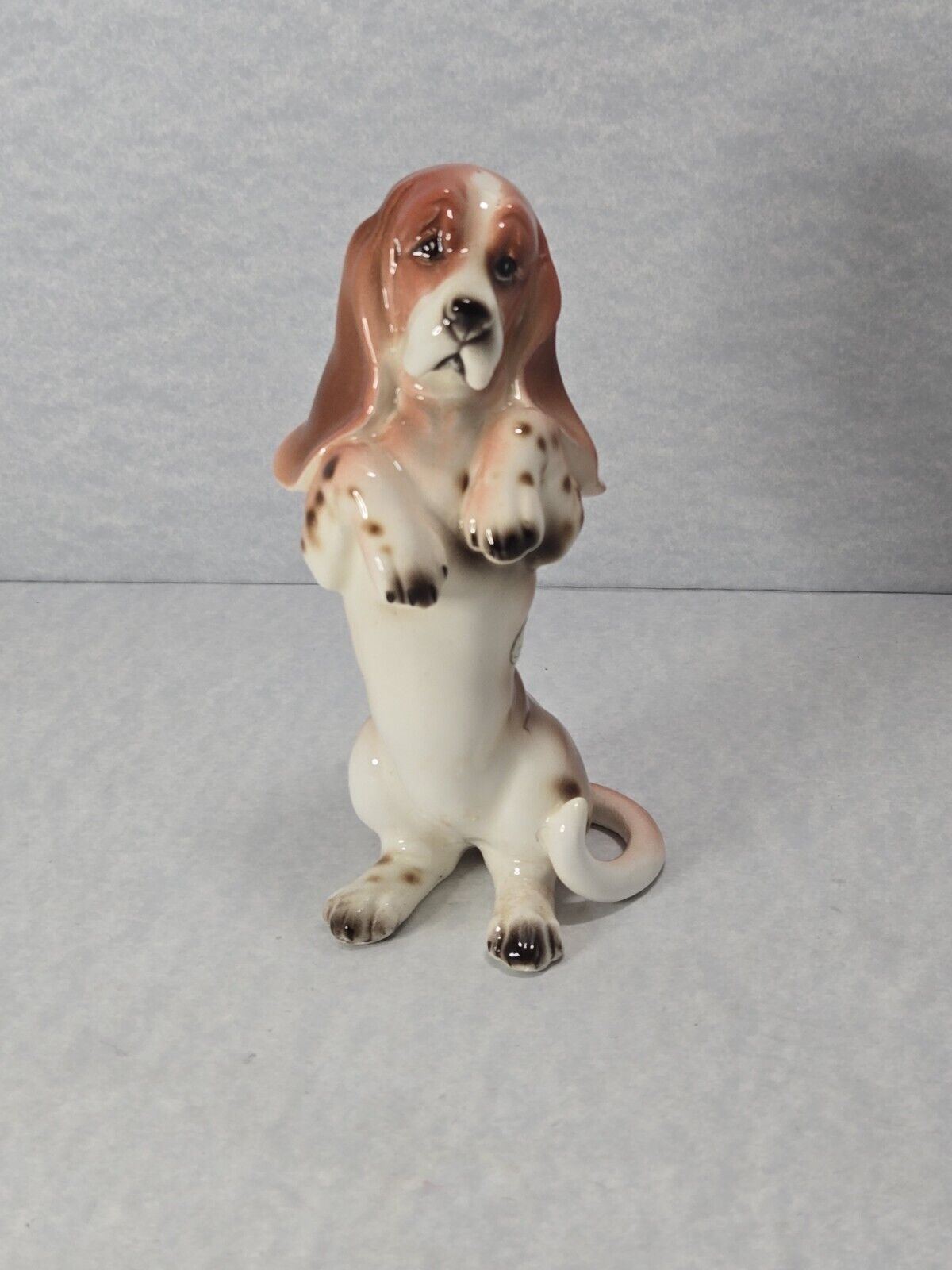 Vintage Dog Figurine “Basil” The Basset Hound Ceramic Enesco Japan 5.5