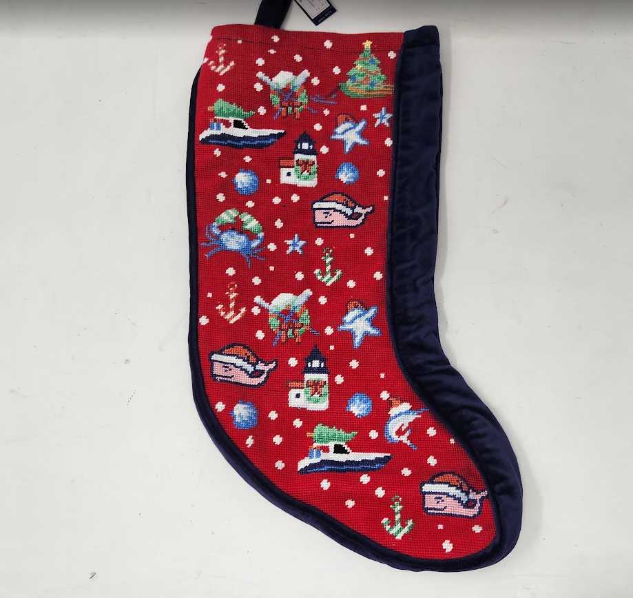 New Vineyard Vines x Smathers and Branson needlepoint icon Christmas stocking New Vineyard Vines x Smathers and Branson needlepoint icon Christmas stocking