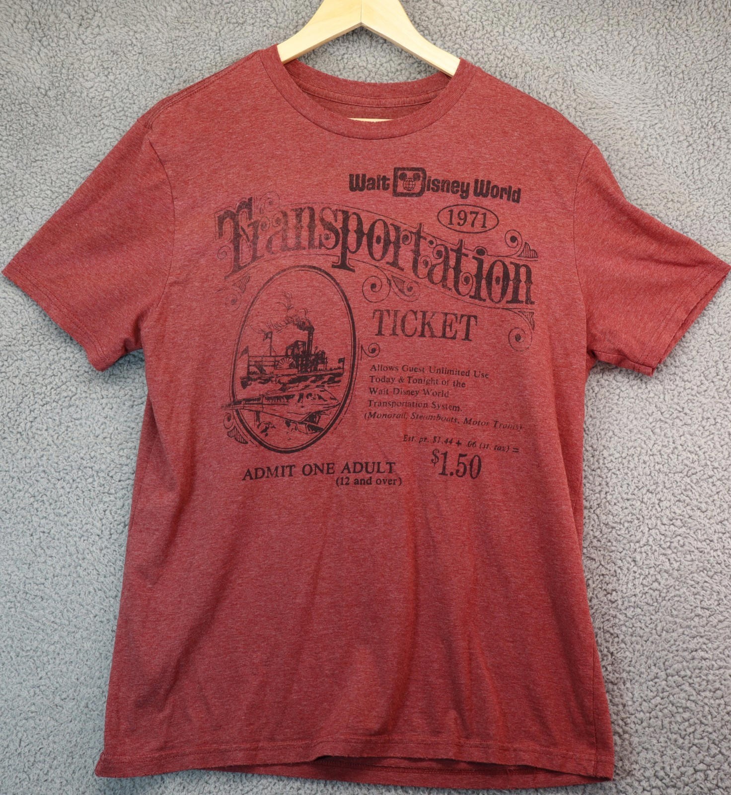 Disneyland Disney World Transportation Ticket T-Shirt Medium