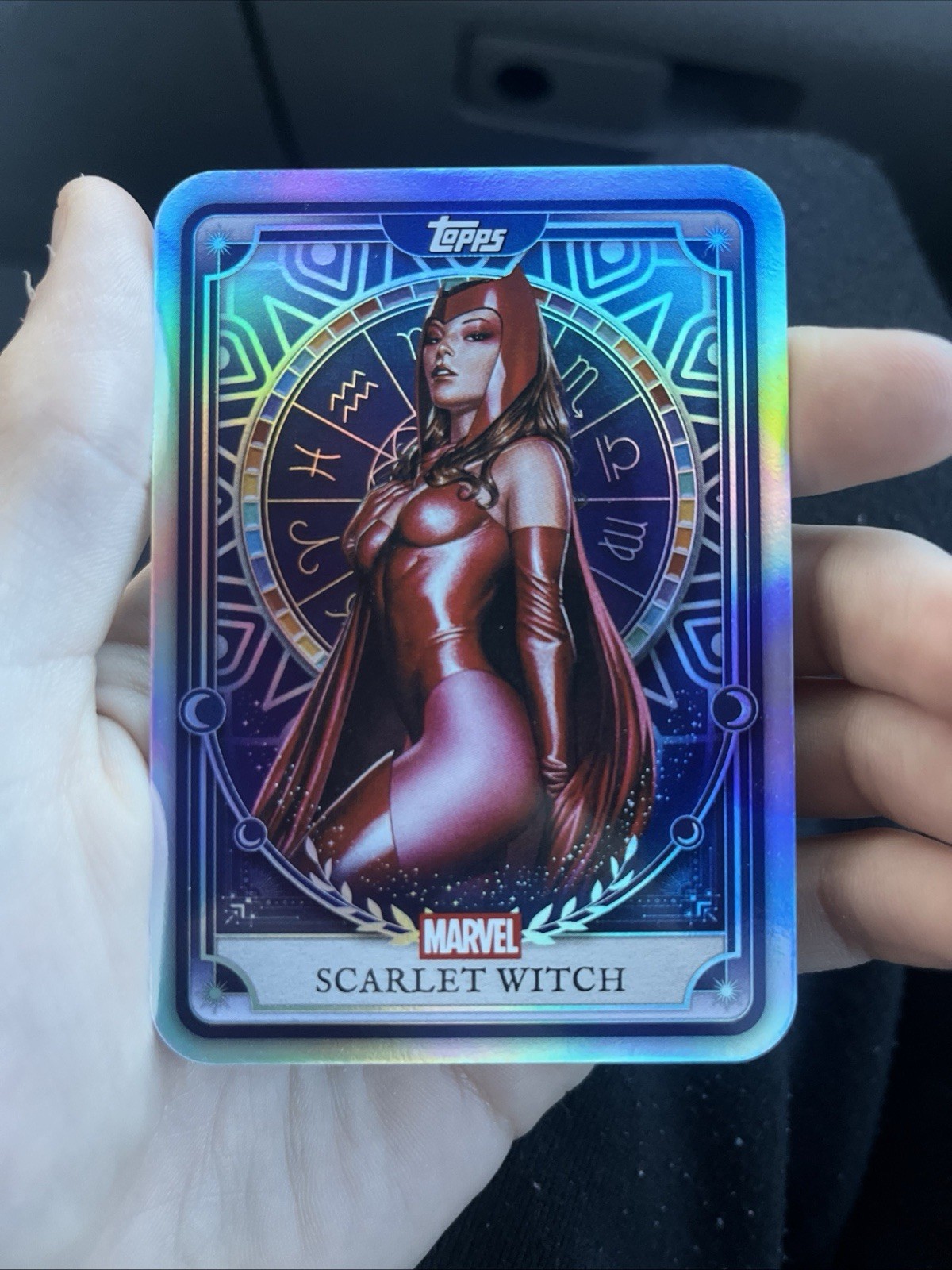 Topps 2024 Marvel Neon Tarot Scarlet Witch NT-3 Holographic Trading Card