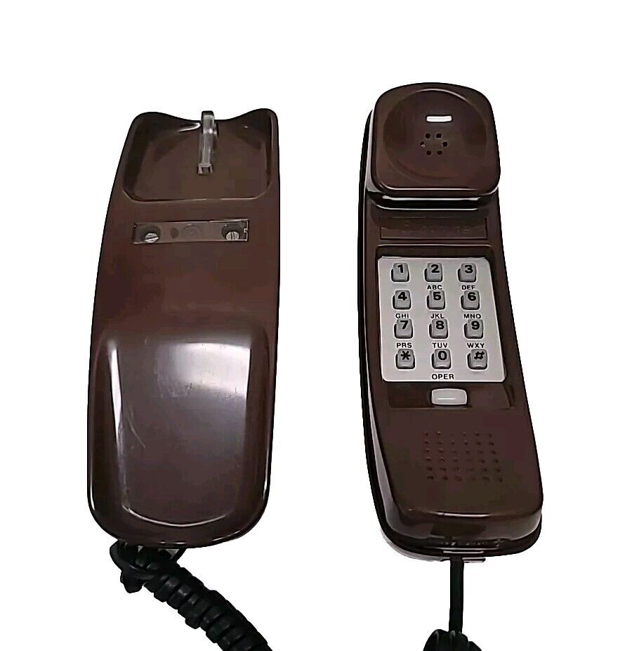 Brown Western Electric Trimline TouchTone Desk Telephone - 