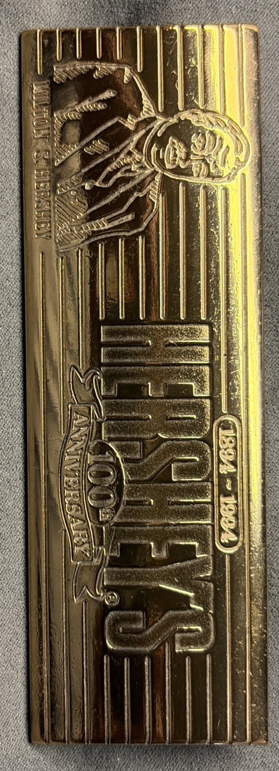 Hershey\'s 100th Anniversary 1894-1994; Chocolate Bar 3.9 oz Paper Weight
