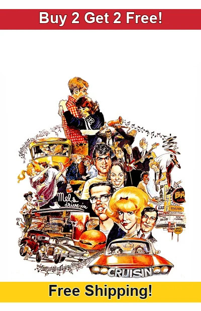 American Graffiti 1973-01 11x17 Movie TV Show Poster Buy 2 Get 2 Free