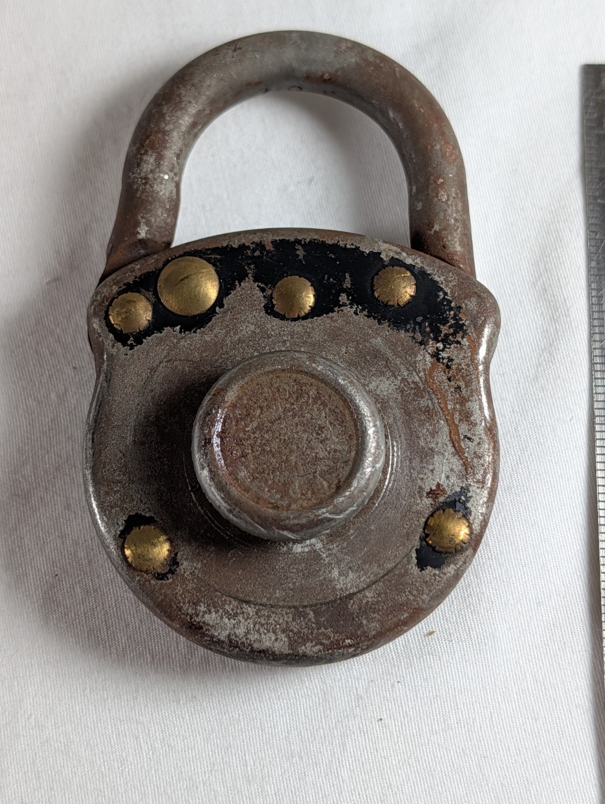 Antique J.B. Miller Keyless Click Padlock Kent Ohio Vintage No Combination