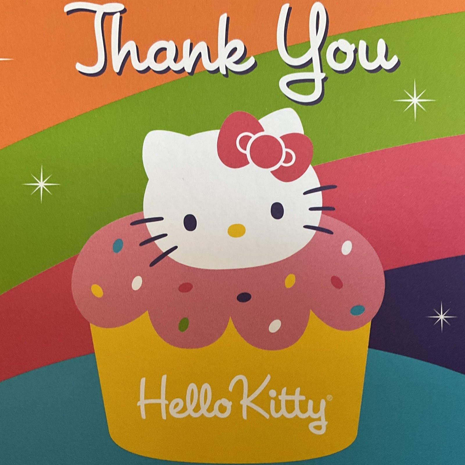 VTG Hello Kitty Postcard Thank You ..Pristine Sanrio New Unused