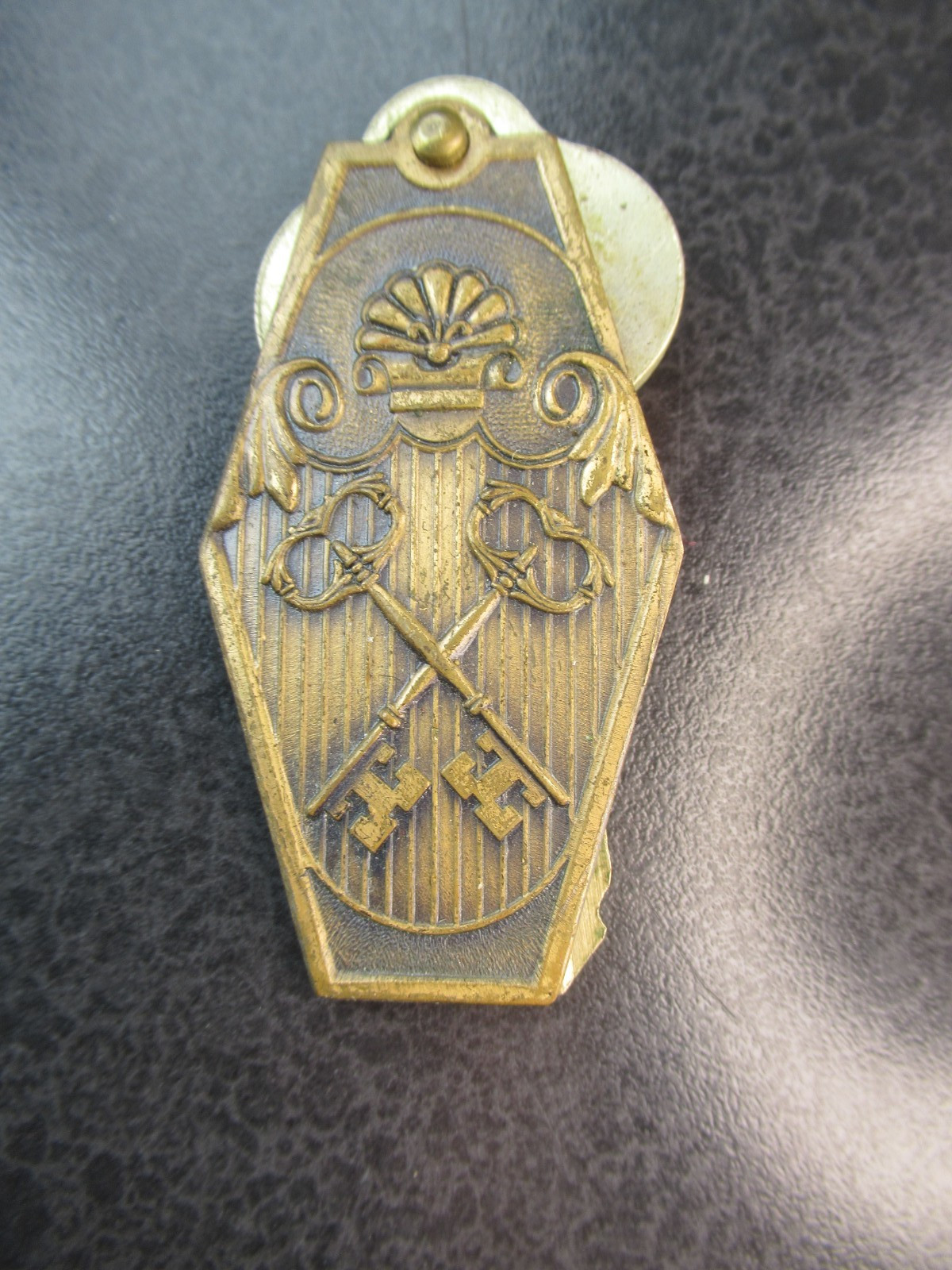 Vintage Hotel Key Plaza Radio City Station New York NY Metal Key & Fob Room #761