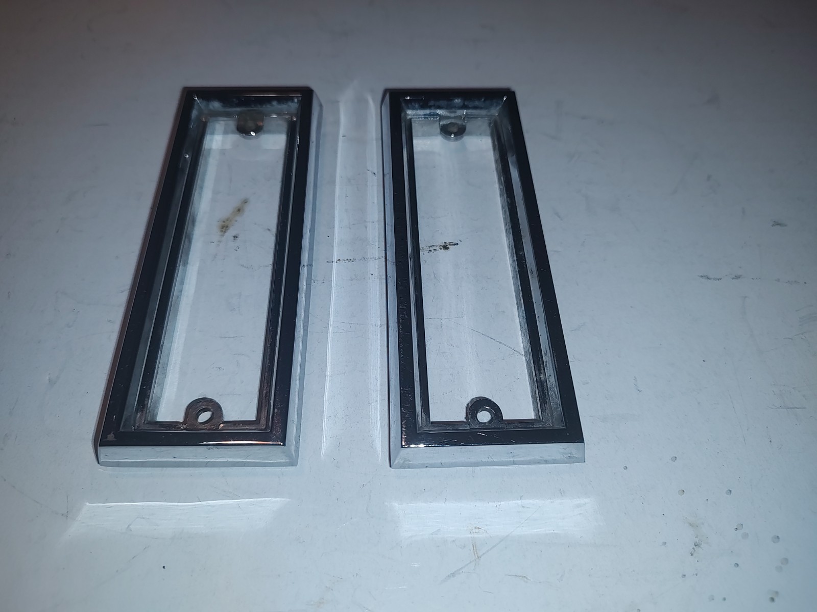 OEM 1965-1972 Chrysler Dodge Plymouth Door Light Chrome Bezels Mopar 2572776