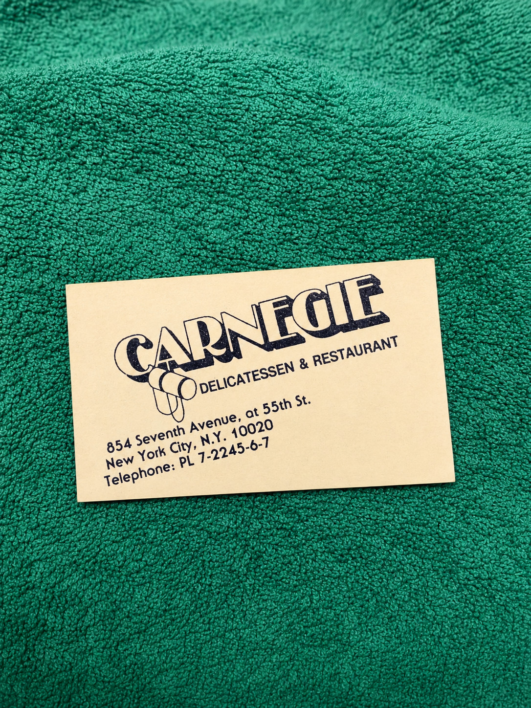 Vintage Carnegie Deli NYC Business Card – Leo Steiner & Milton Parker – New York