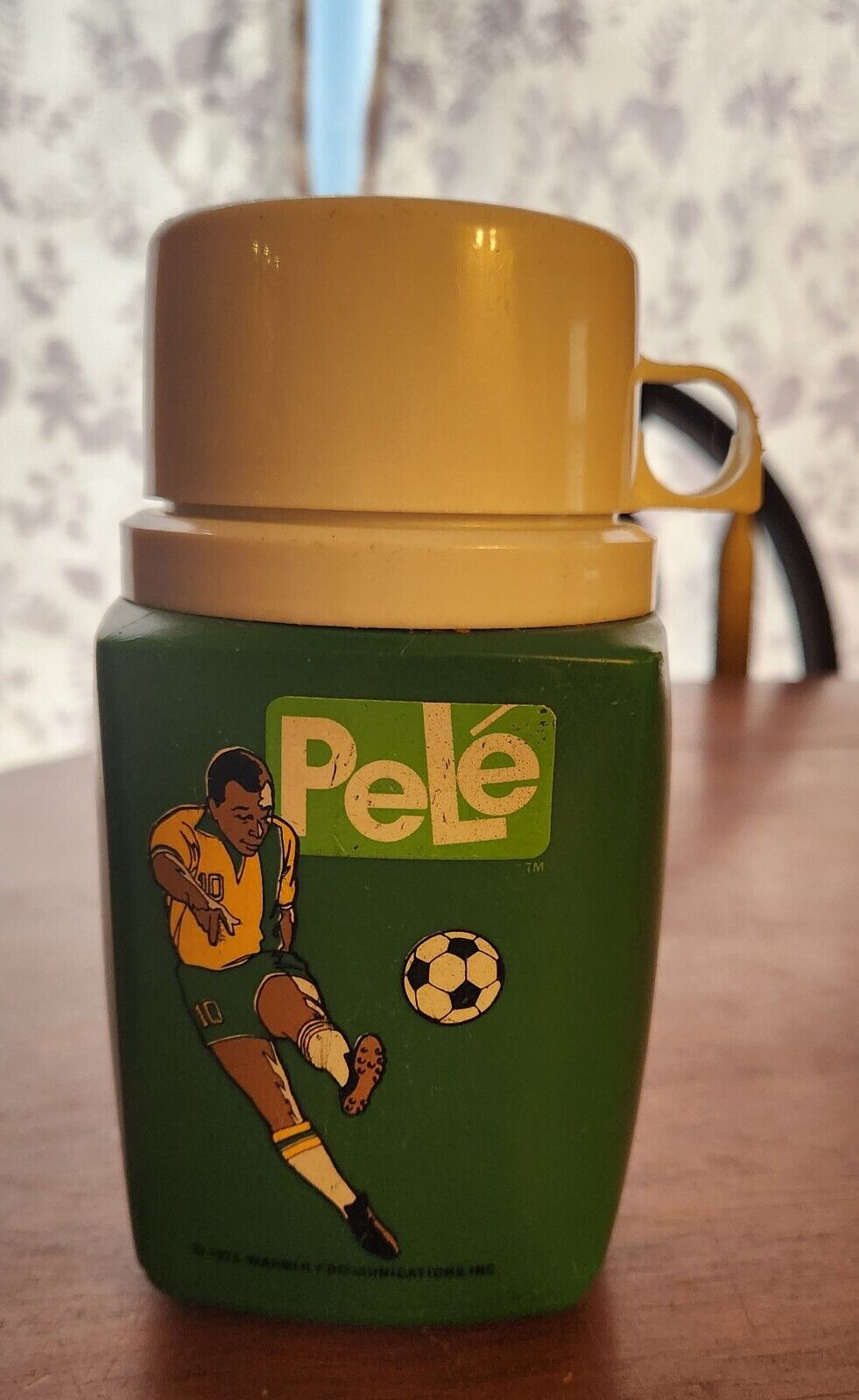 1975 Soccer, Vintage Pele Lunchbox Plastic Thermos