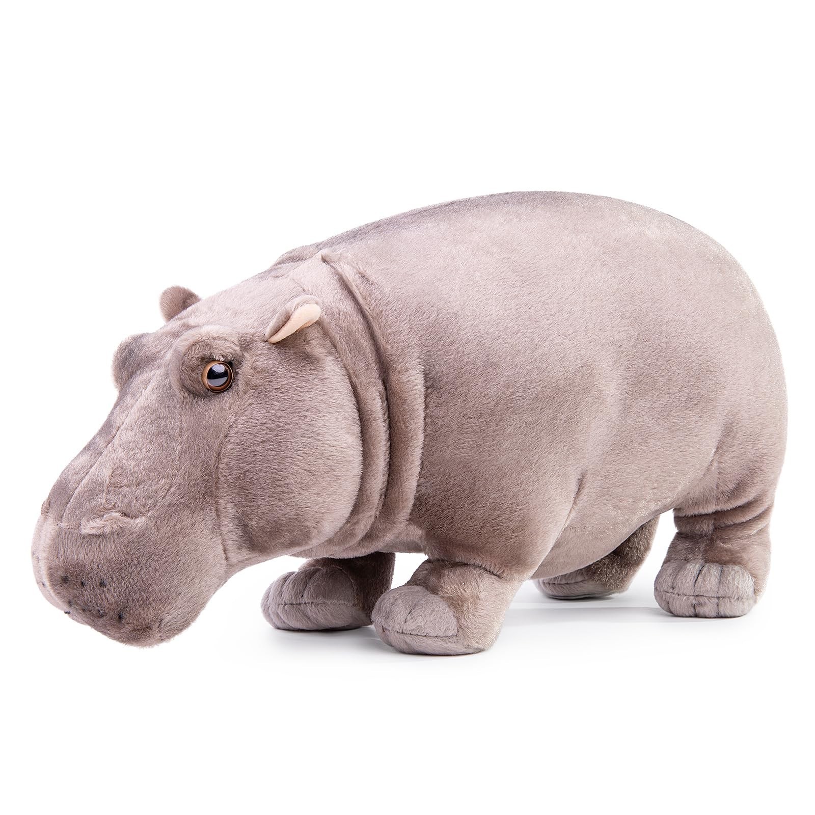 FRANKIEZHOU Lifelike Hippo Stuffed Animal- Grey 16\