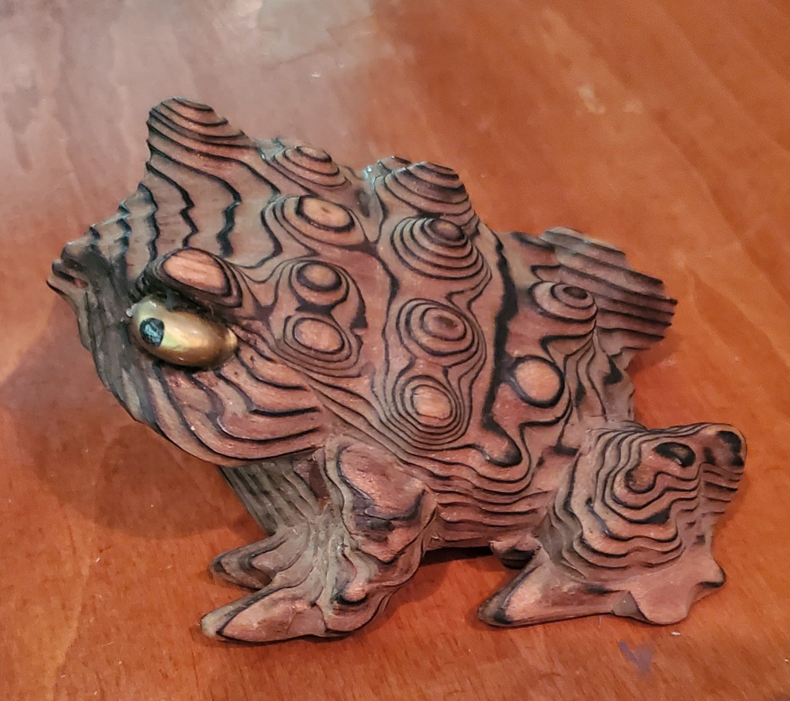 Rare Vintage Hand-Carved Sugi Cryptomeria Frog Toad Japan Very Unique Wooden Rare Vintage Hand-Carved Sugi Cryptomeria Frog Toad Japan Very Unique Wooden