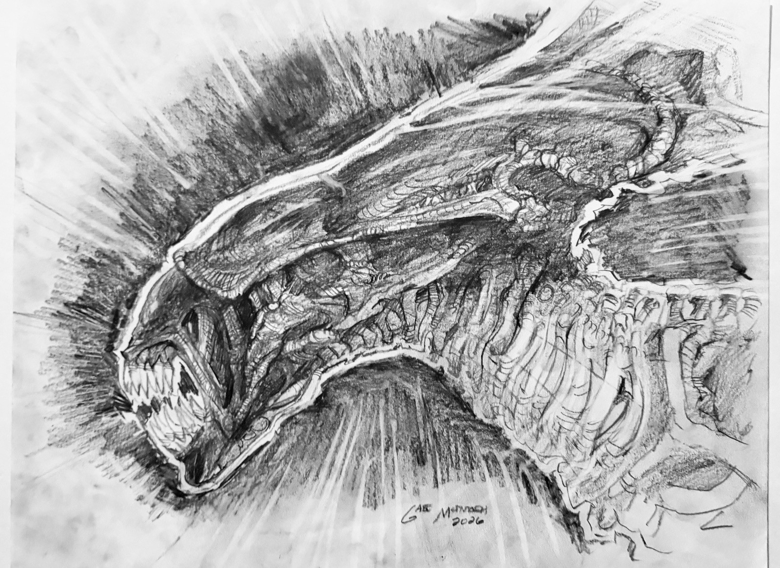 Aliens: Queen Alien - 11x14 Original Art by Gabe McIntosh w/COA - NOT a Print Aliens: Queen Alien - 11x14 Original Art by Gabe McIntosh w/COA - NOT a Print