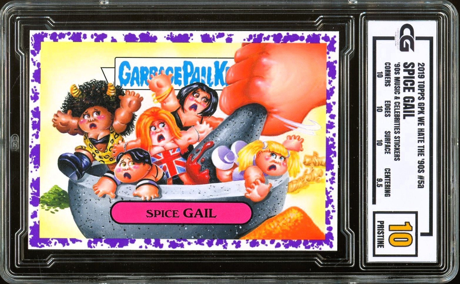 2019 Garbage Pail Kids 5a PURPLE Spice Girls Victoria Mel B ~ CG 10 PRISTINE