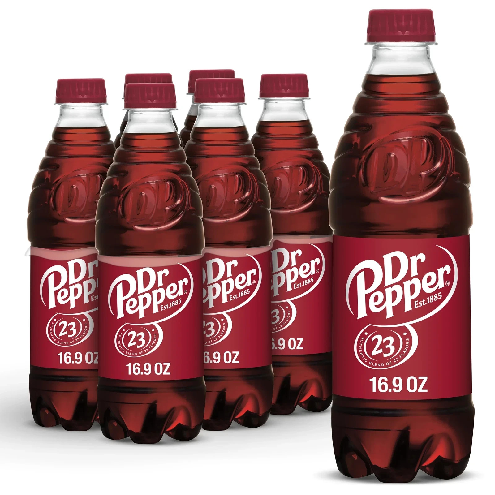 Dr Pepper Soda Pop, 16.9 Fl Oz, 6 Pack Bottles Dr Pepper Soda Pop, 16.9 Fl Oz, 6 Pack Bottles