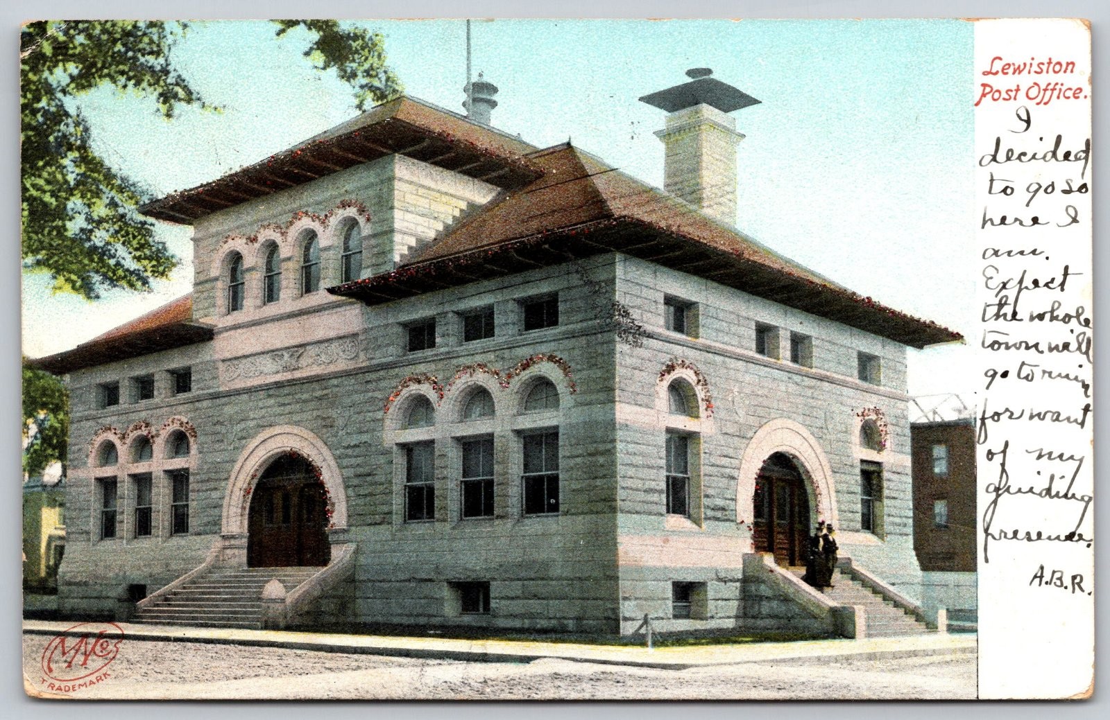 Lewiston Maine Post Office Building Metropolitan News Postcard PC267 Lewiston Maine Post Office Building Metropolitan News Postcard PC267
