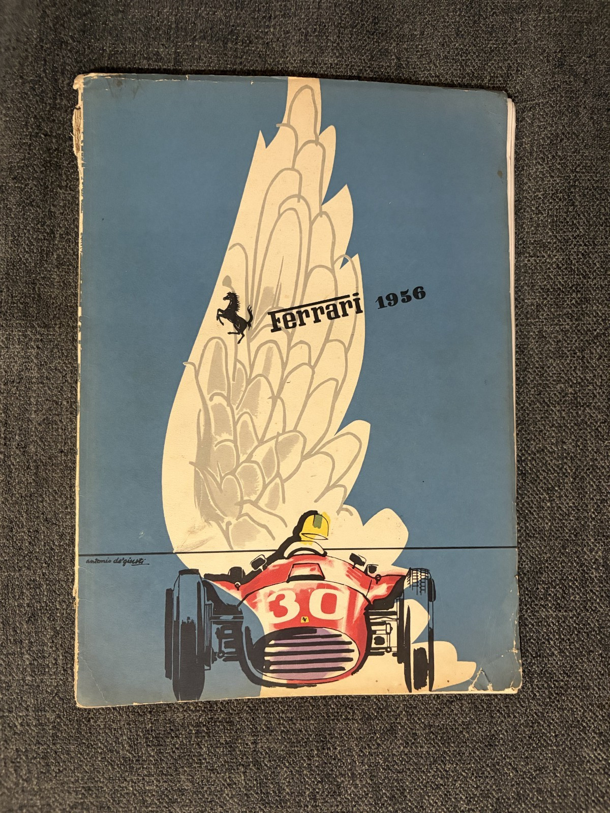1956 Official Ferrari Yearbook Annuario Luigi Chinetti NY Stamp Original F1 NART