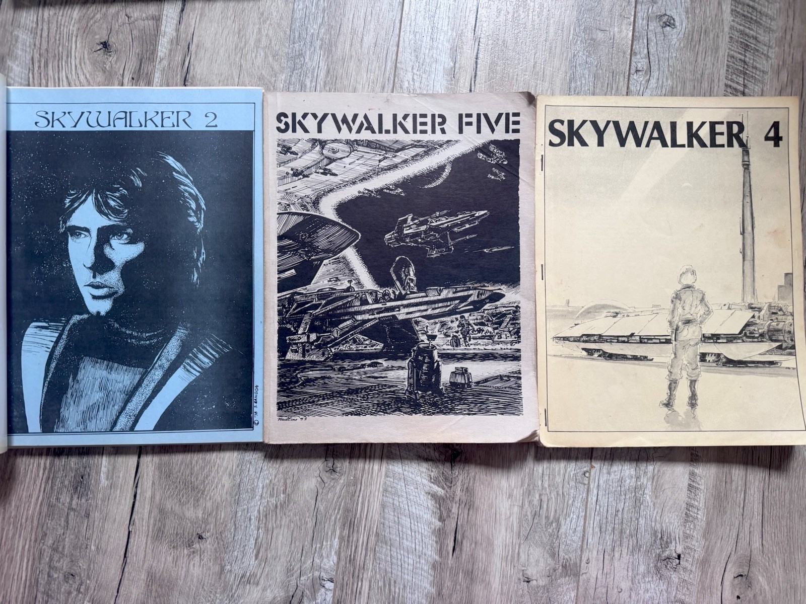 Vintage Star Wars Fanzine Art Lot Skywalker 2 4 5 1978-1983 Leigh Brackett Rare 