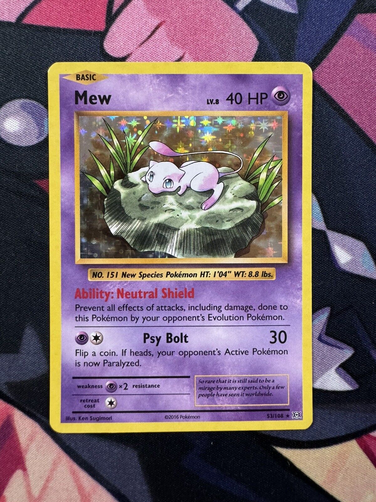 Pokemon Mew 53/108 - XY Evolutions - Rare Holo Near Mint English