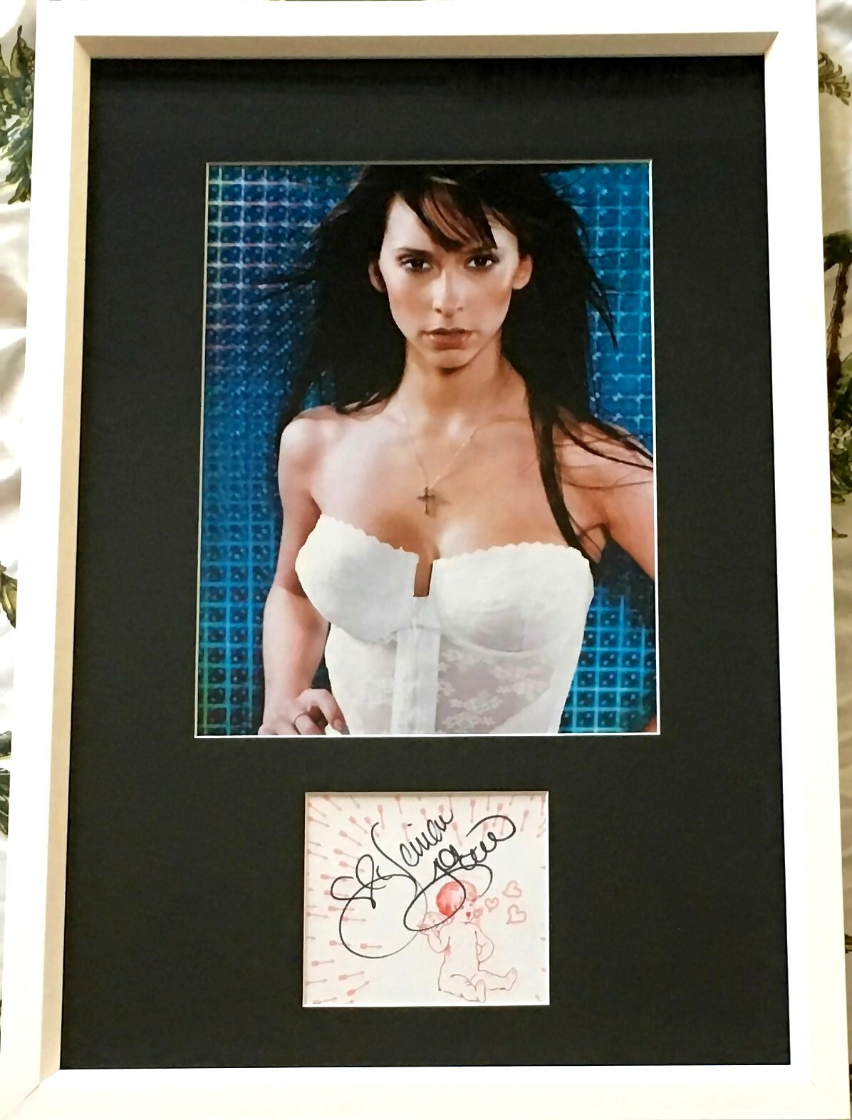 Jennifer Love Hewitt signed cut custom framed 8x10 FHM photo JSA Ghost Whisperer