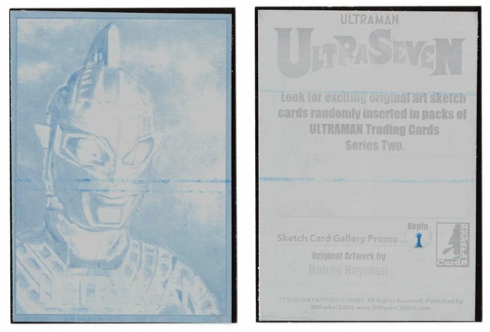 Ultraman Ser. 2  Pair Of Cyan Printing Plates For Sketch Gallery Promo Orange #1