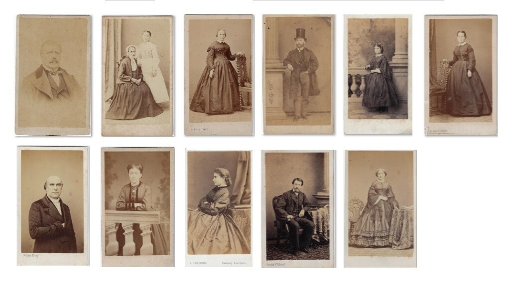  Strasbourg 11 cdv c1860 Guillon Kolb Waldeck Winter Baudelaire men / women
