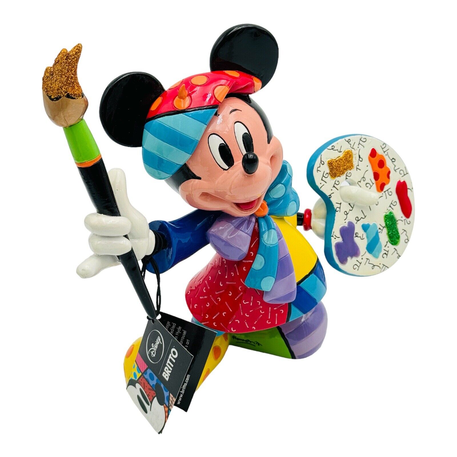 Enesco Disney By Romero Britto Artist Mickey Mouse Figurine 8.5” Tall NEW W/ TAG