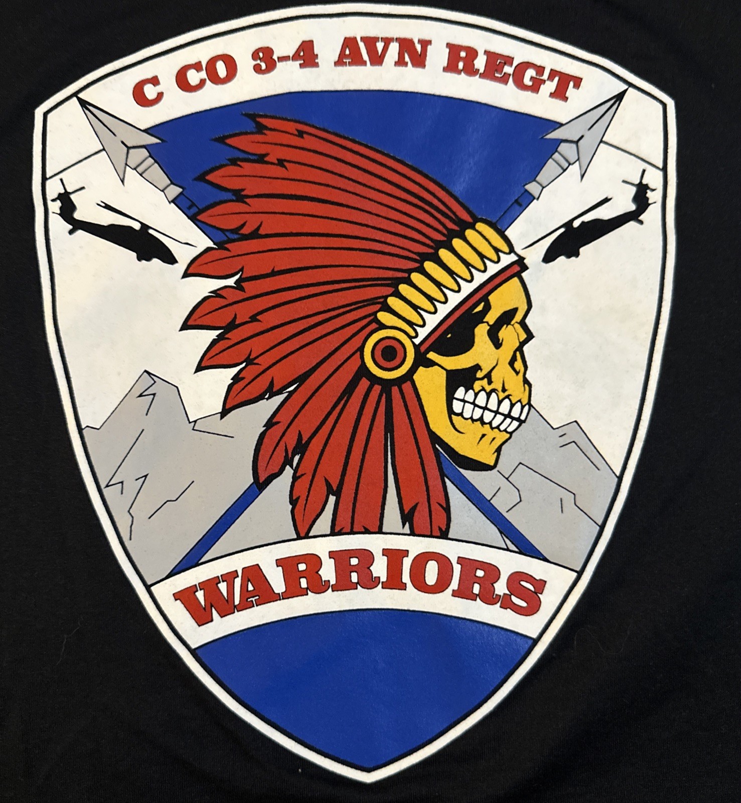 Under Armour T Shirt 2XL Black US Army 3-4 Aviation Ivy Assault Warriors XXL Tee