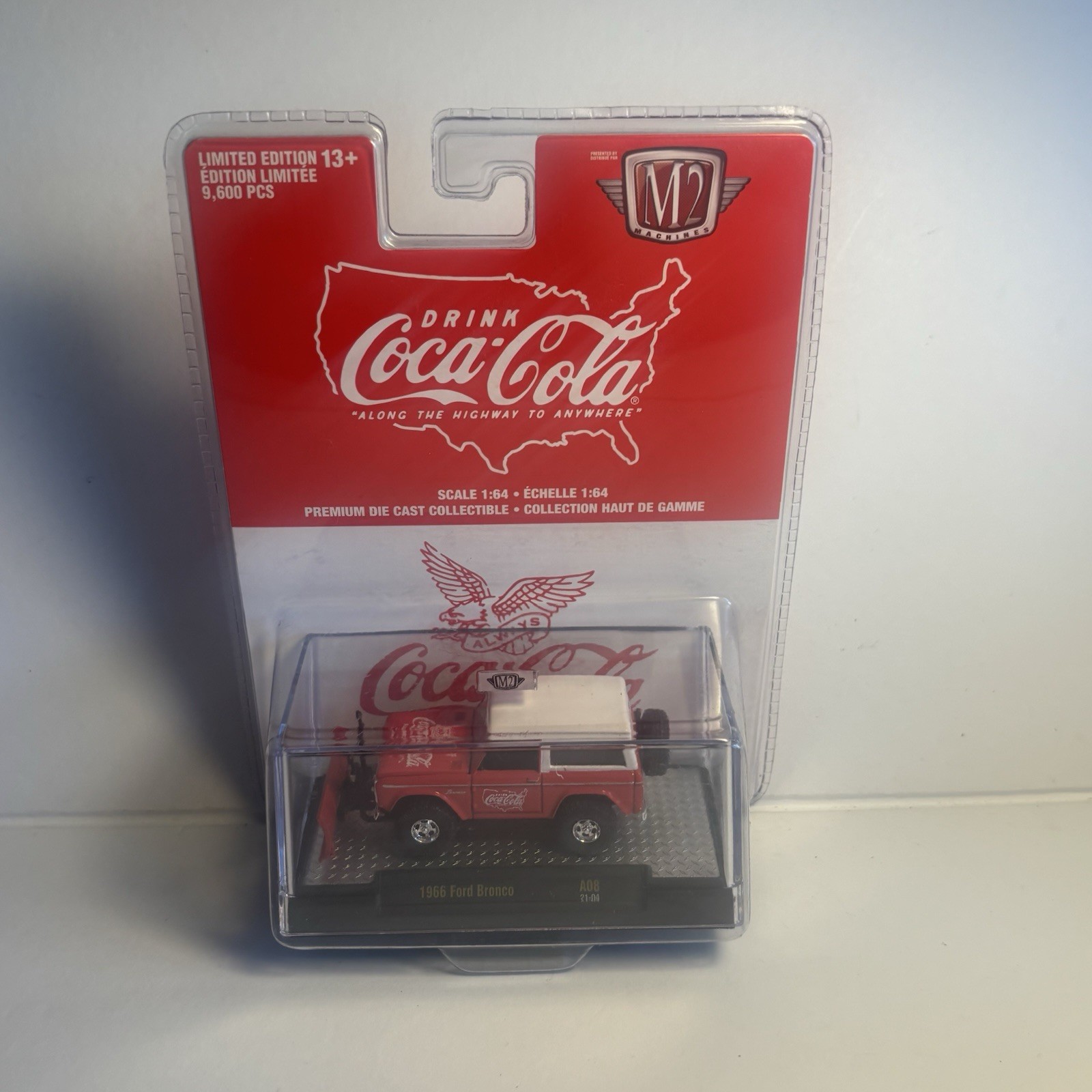 Coca-Cola M2 Machines 1:64 1966 Ford Bronco Diecast Limited A08 9,600