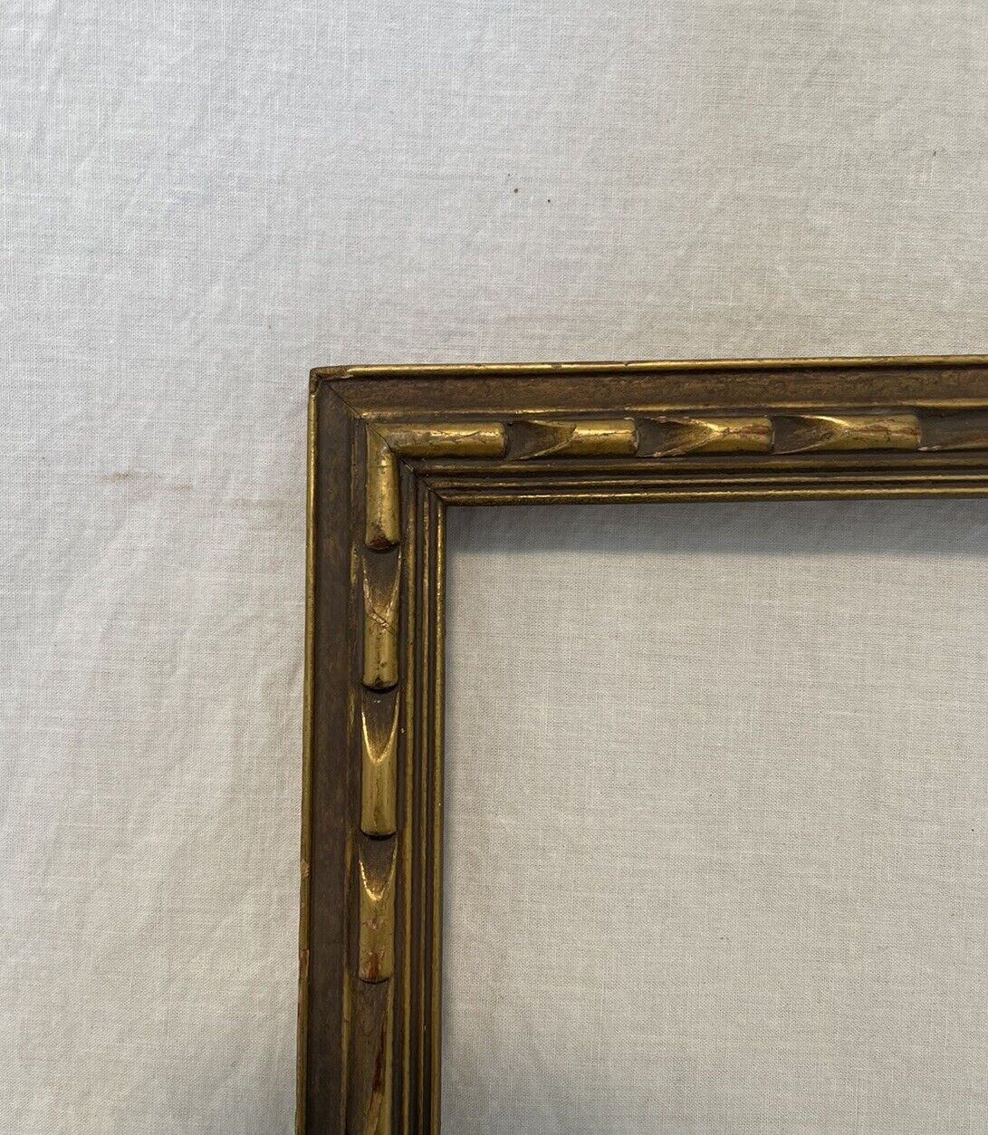 ANTIQUE FITs 12”x16” TAOS SCHOOL CARVED GOLD GILT ARTS & CRAFTS PICTURE FRAME
