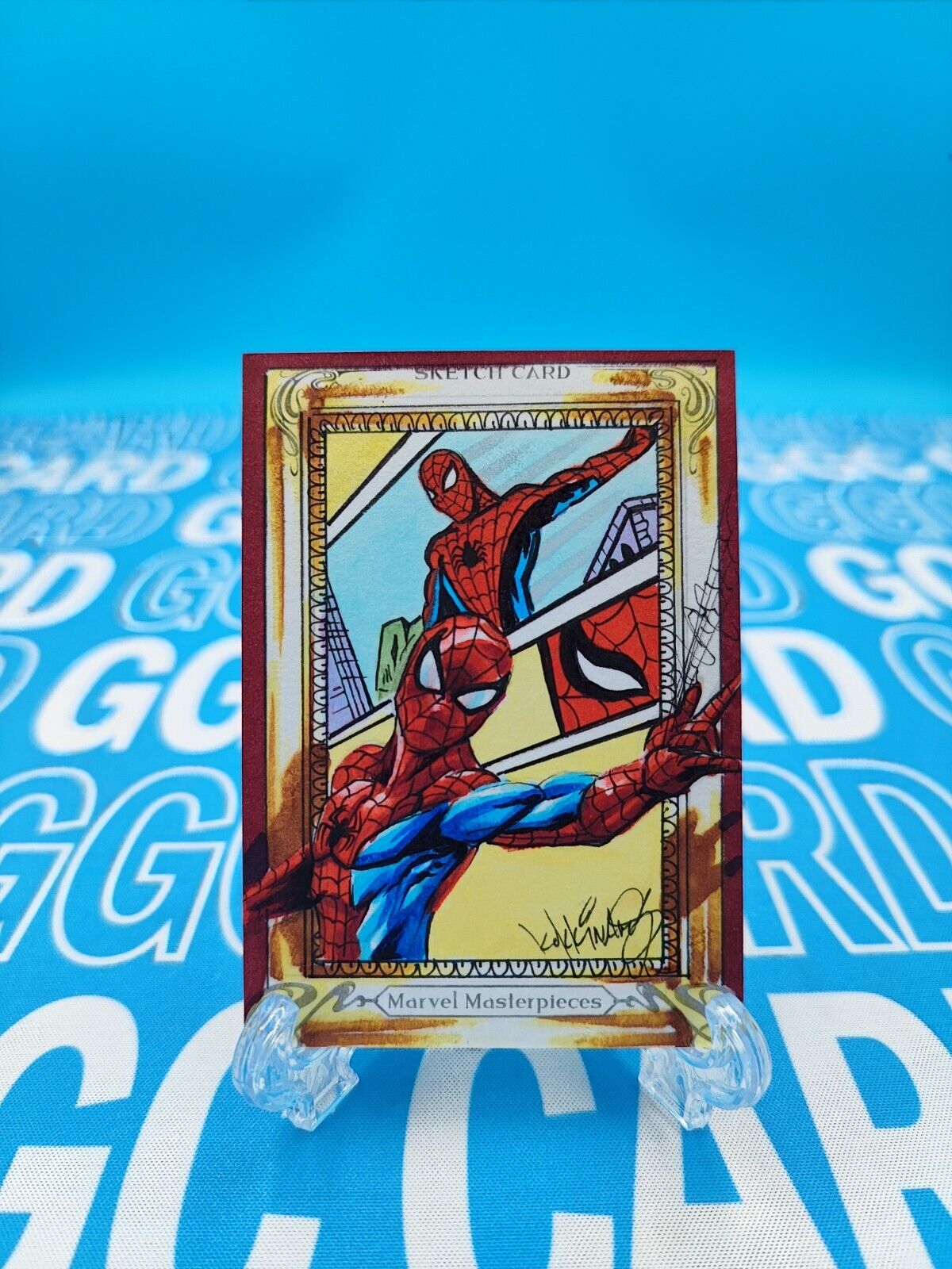 2018 UD Marvel Masterpiece Sketch Card Spider-Man By Achilleas Kokkinakis 1/1
