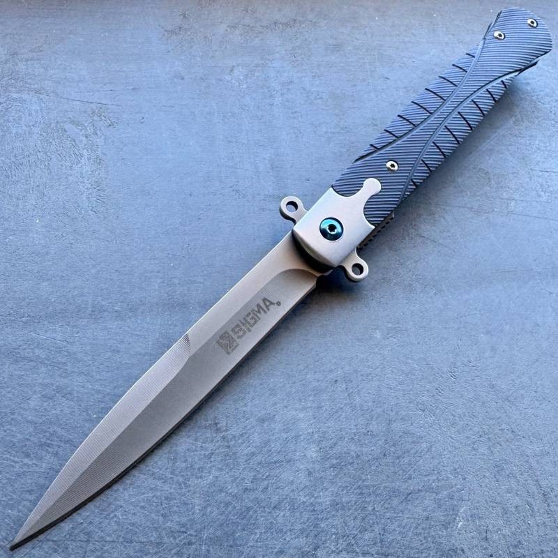 Sigma Ball Bearing Outdoor Camping  EDC Flipper Pokcet Knife w/ Micarta Handle