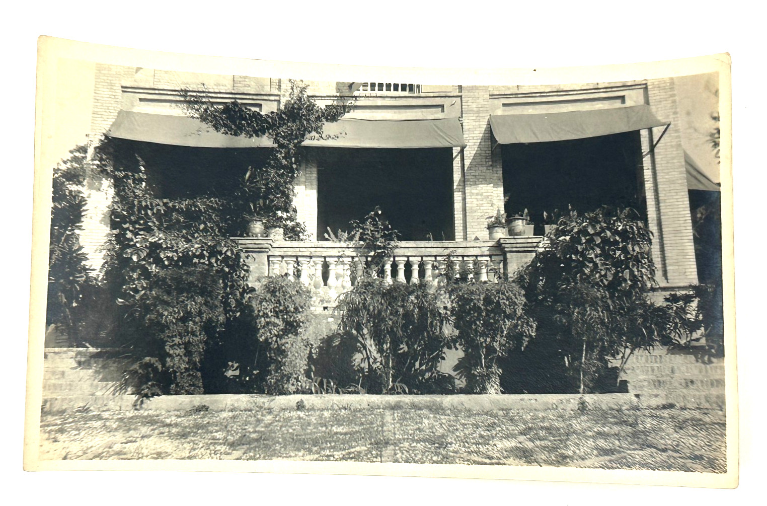 1930s Haiti Photo – Tropical Porch with Awning | Colonial Veranda Scene